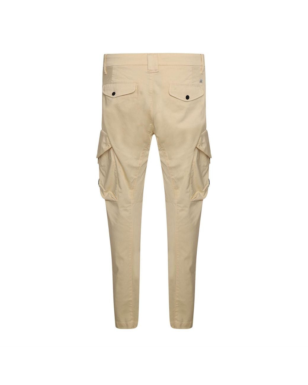 C P Company Natural Sateen Stretch Cargo Lens Pants for men