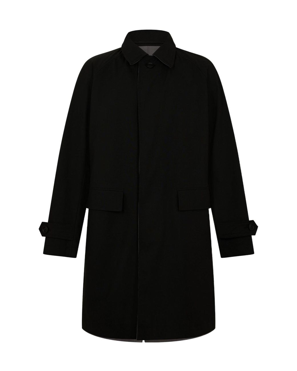 Boss Black Lapel Mid-Length Single-Breasted Trench Coat for men