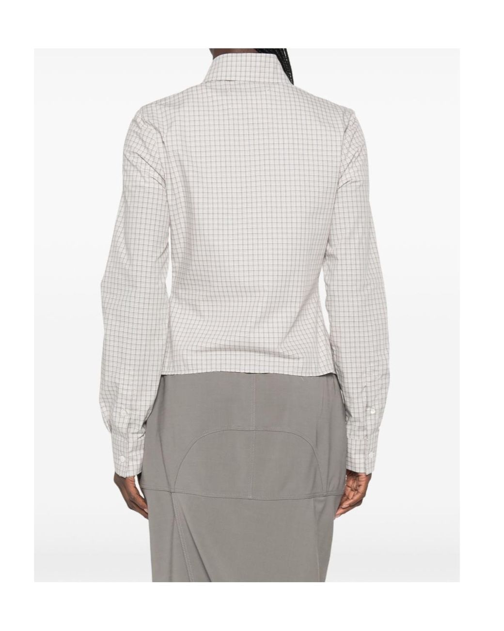 Maison Margiela Gray Long Sleeve Pointed Hem Shirt