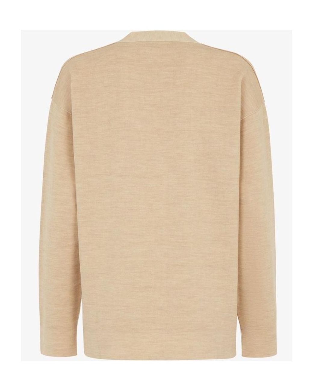 Fendi Natural Wool Cardigan