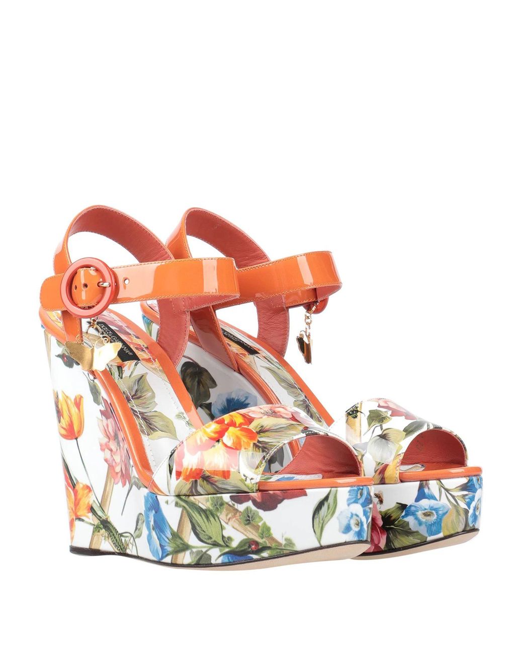 Dolce & Gabbana Pink Print High Heels Sandals