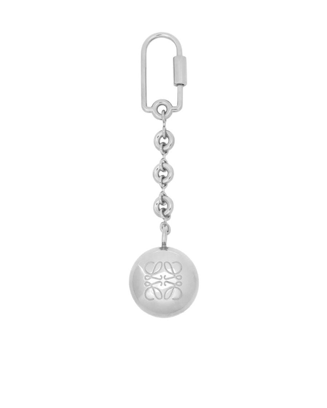Loewe White Pebble Keyring