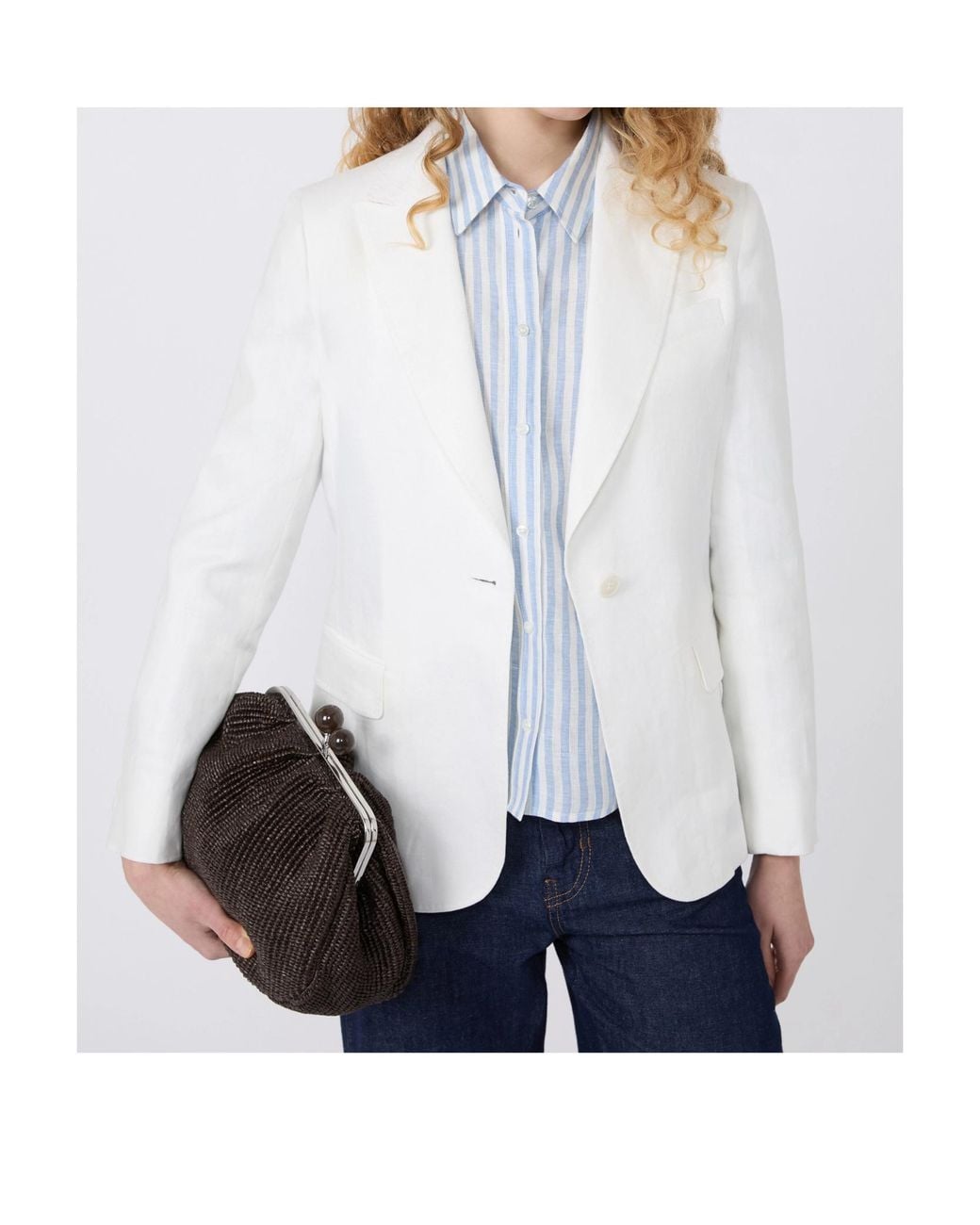 Weekend by Maxmara White Wkdnalut Single-Breasted Blazer