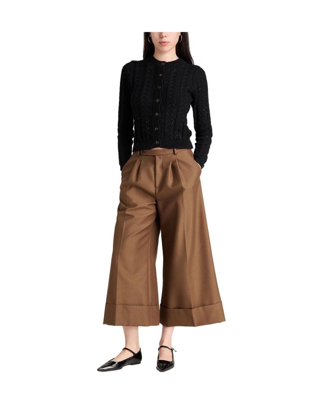 Brunello Cucinelli Black Plain Colour Cardigans