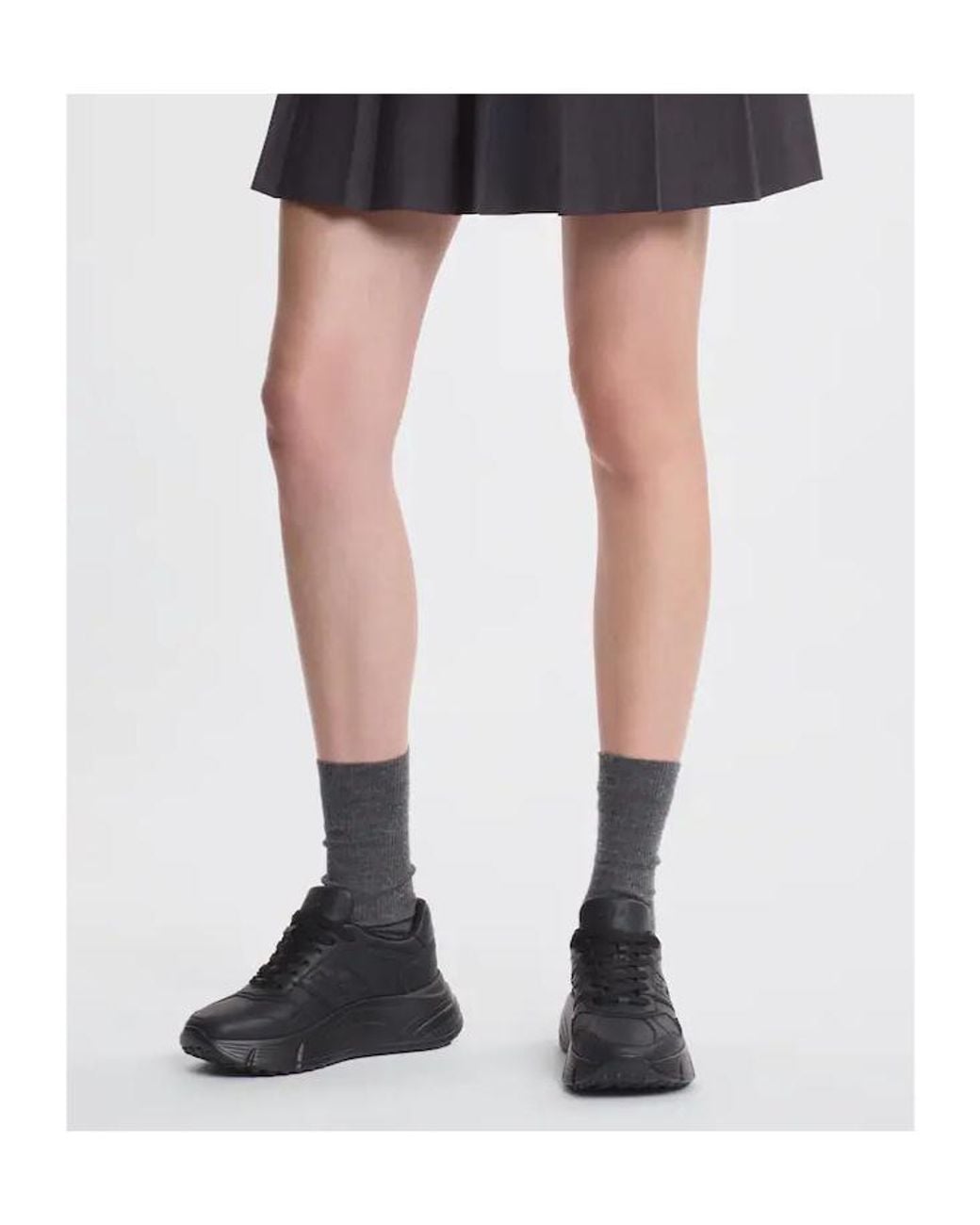 Hogan Black H669 Lace-Up Sneakers