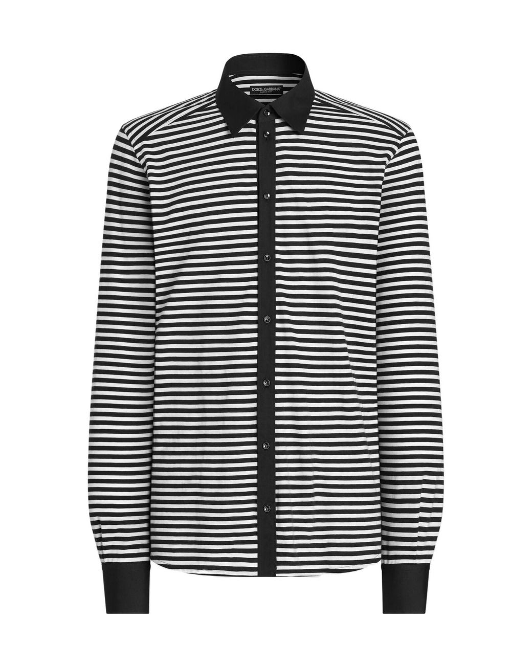 Dolce & Gabbana Black Striped Shirt for men