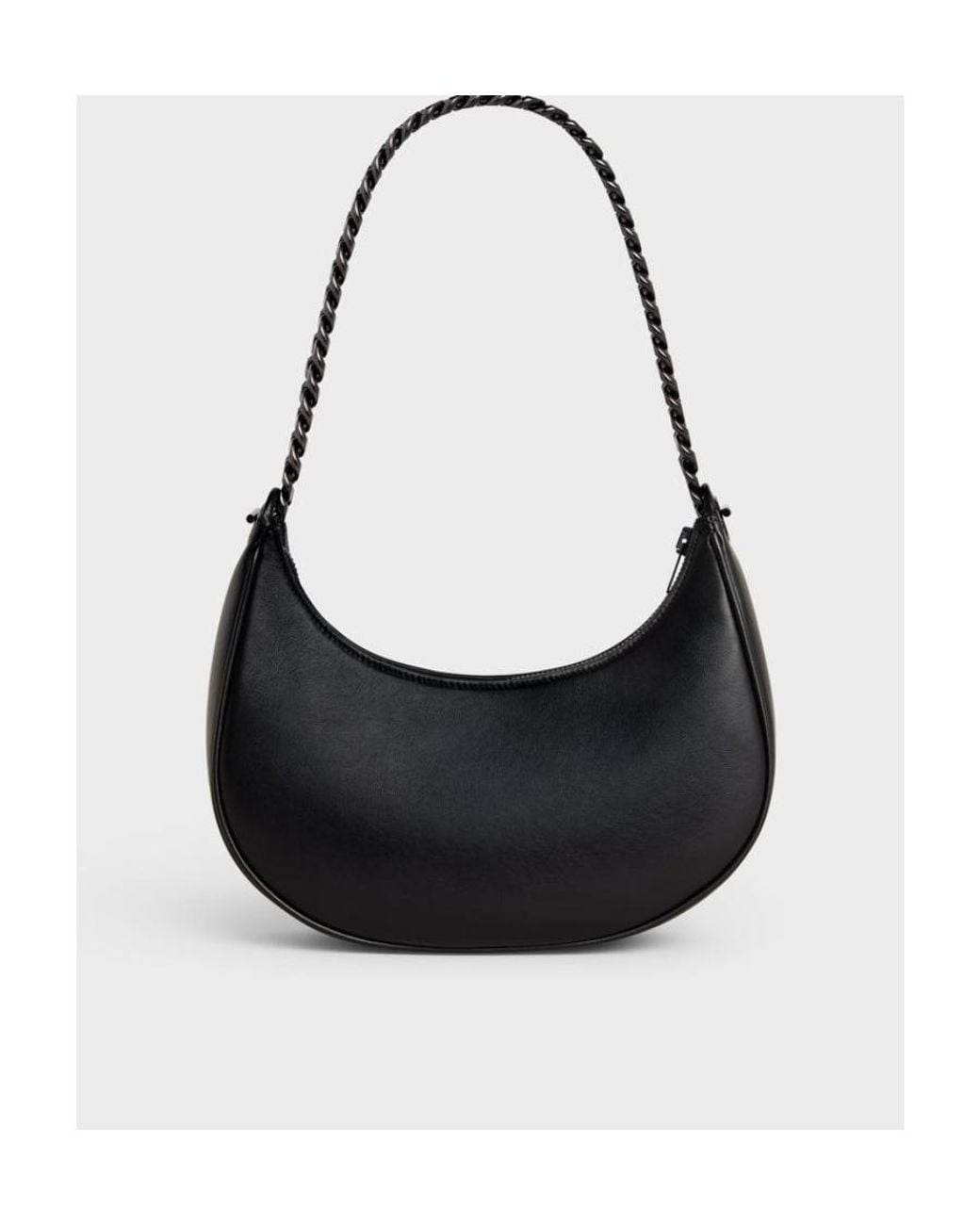 Céline Black Ava Medium Smooth Cow Leather Chain Handbag