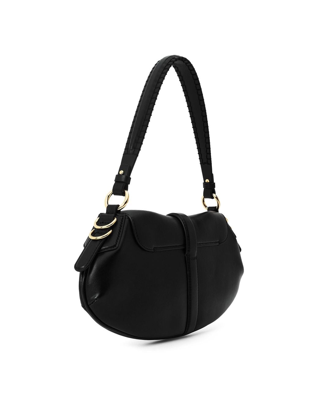 Ganni Black Solid Color Shoulder Bag