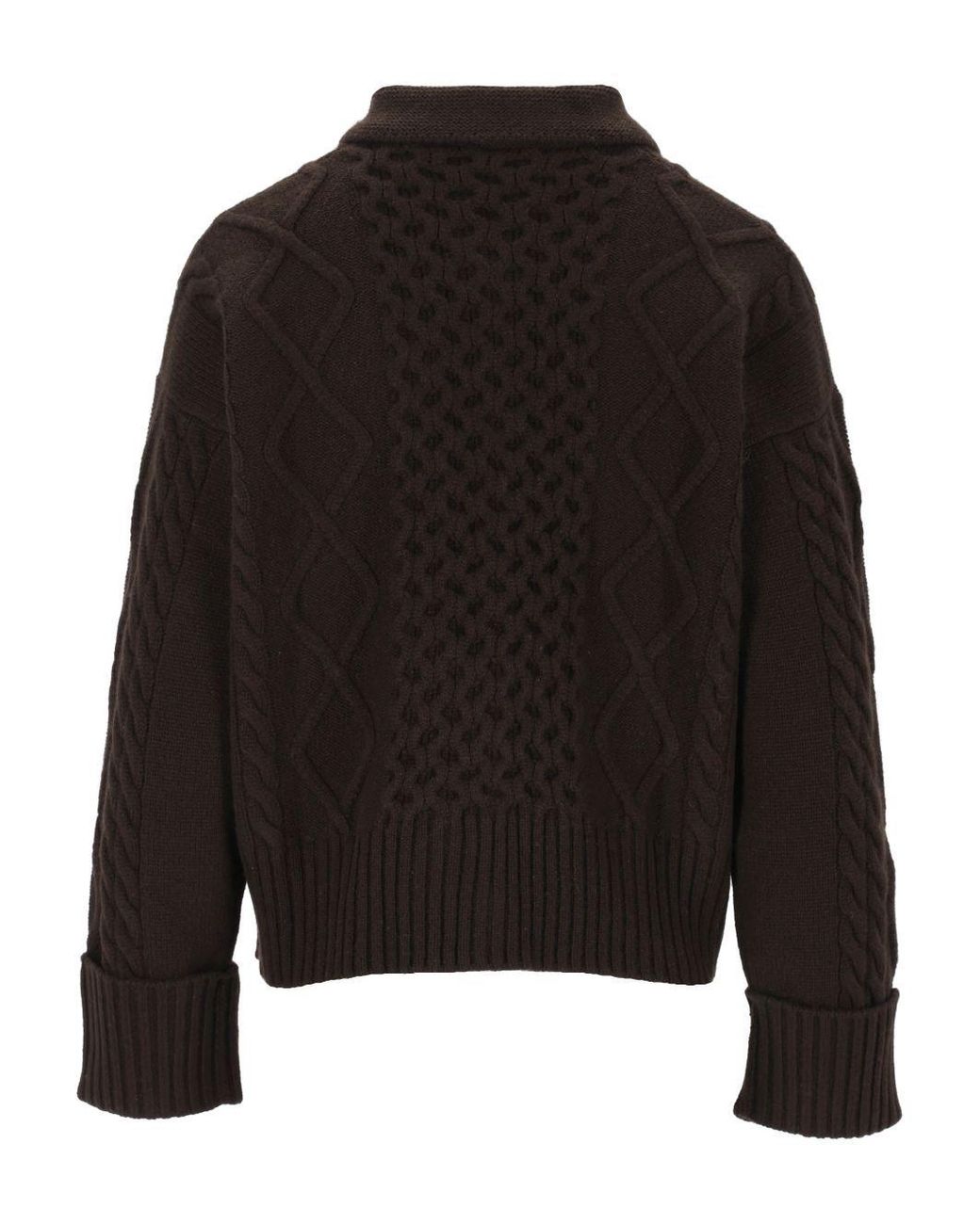 arch4 Black Long-Sleeve Knit Cardigan