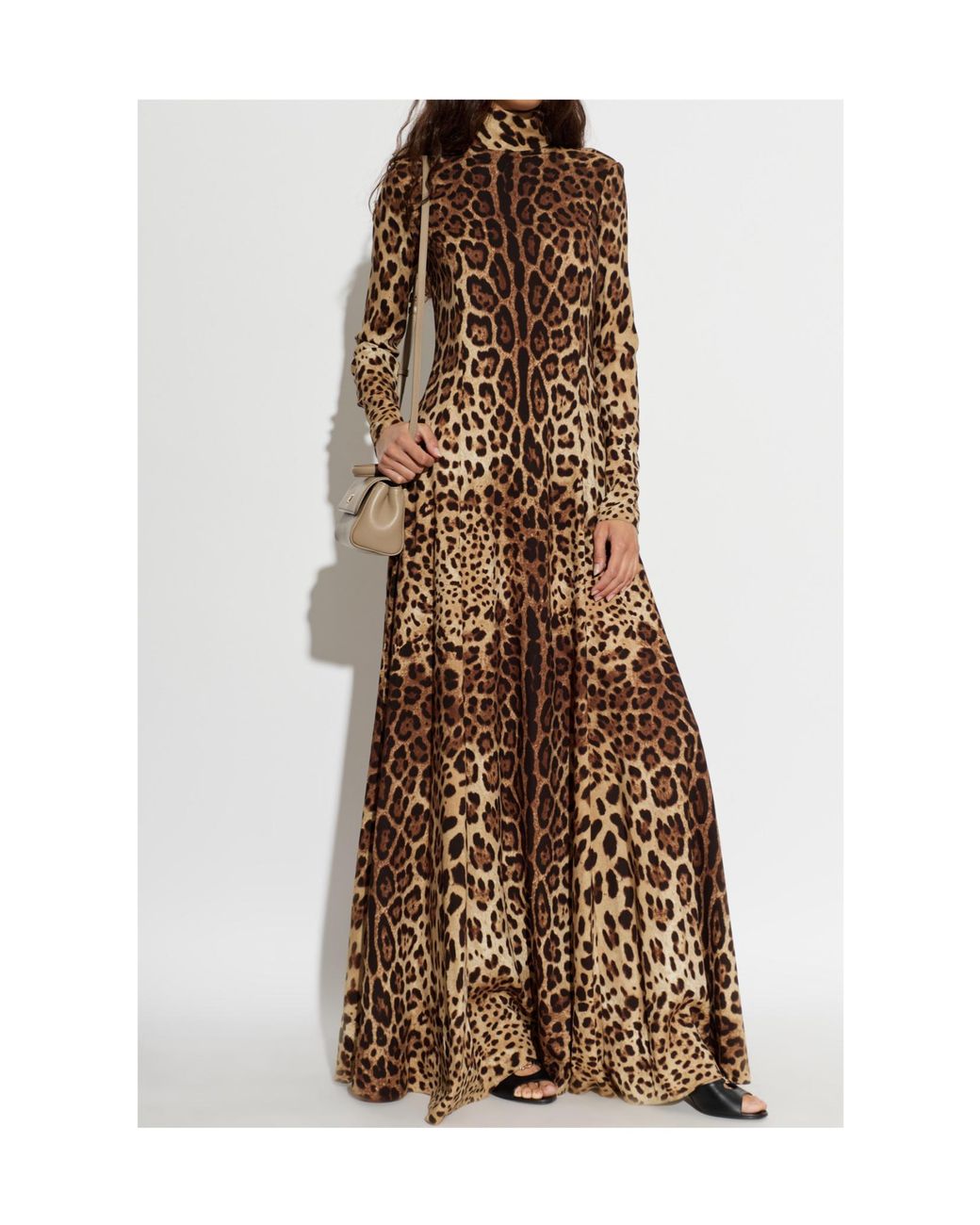 Dolce & Gabbana Brown Animal-Print Maxi Dress