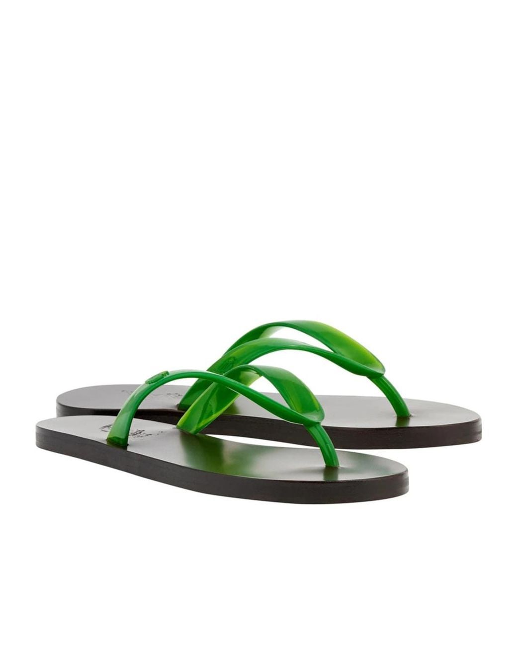 Ancient Greek Sandals Green Flip-Flops