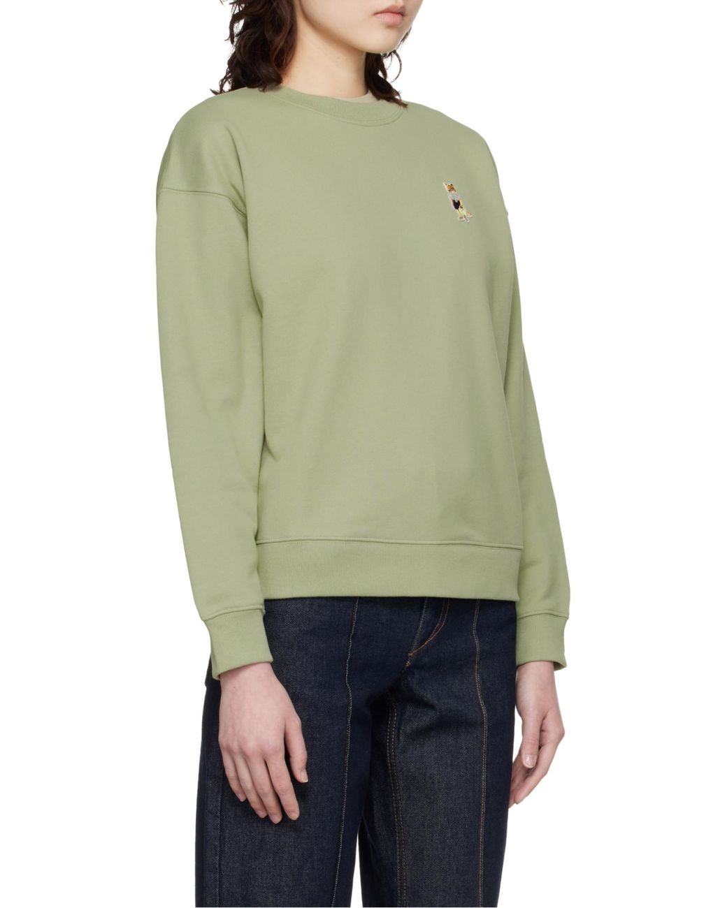 Maison Kitsuné Green Maison Kitsuné Dressed Fox Logo Sweatshirt