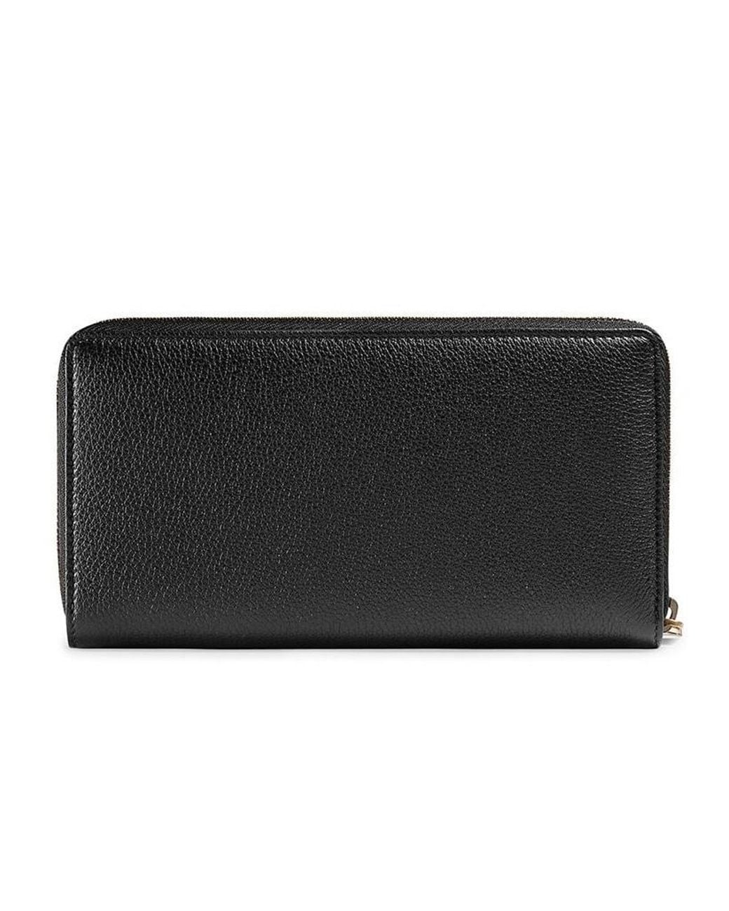 Gucci Black Logo Zip Around Wallet for men