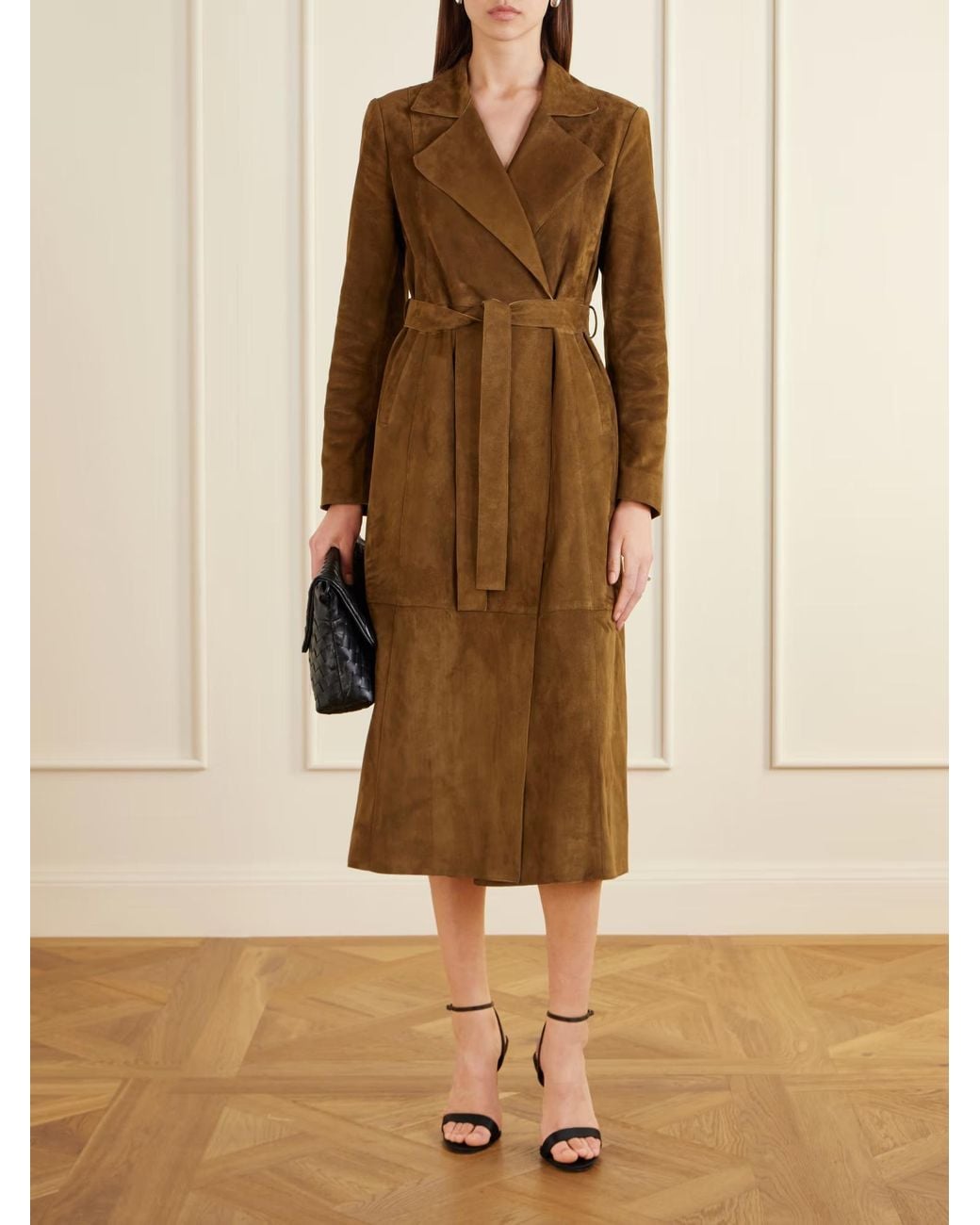 Nour Hammour Brown Long-Sleeved Coat