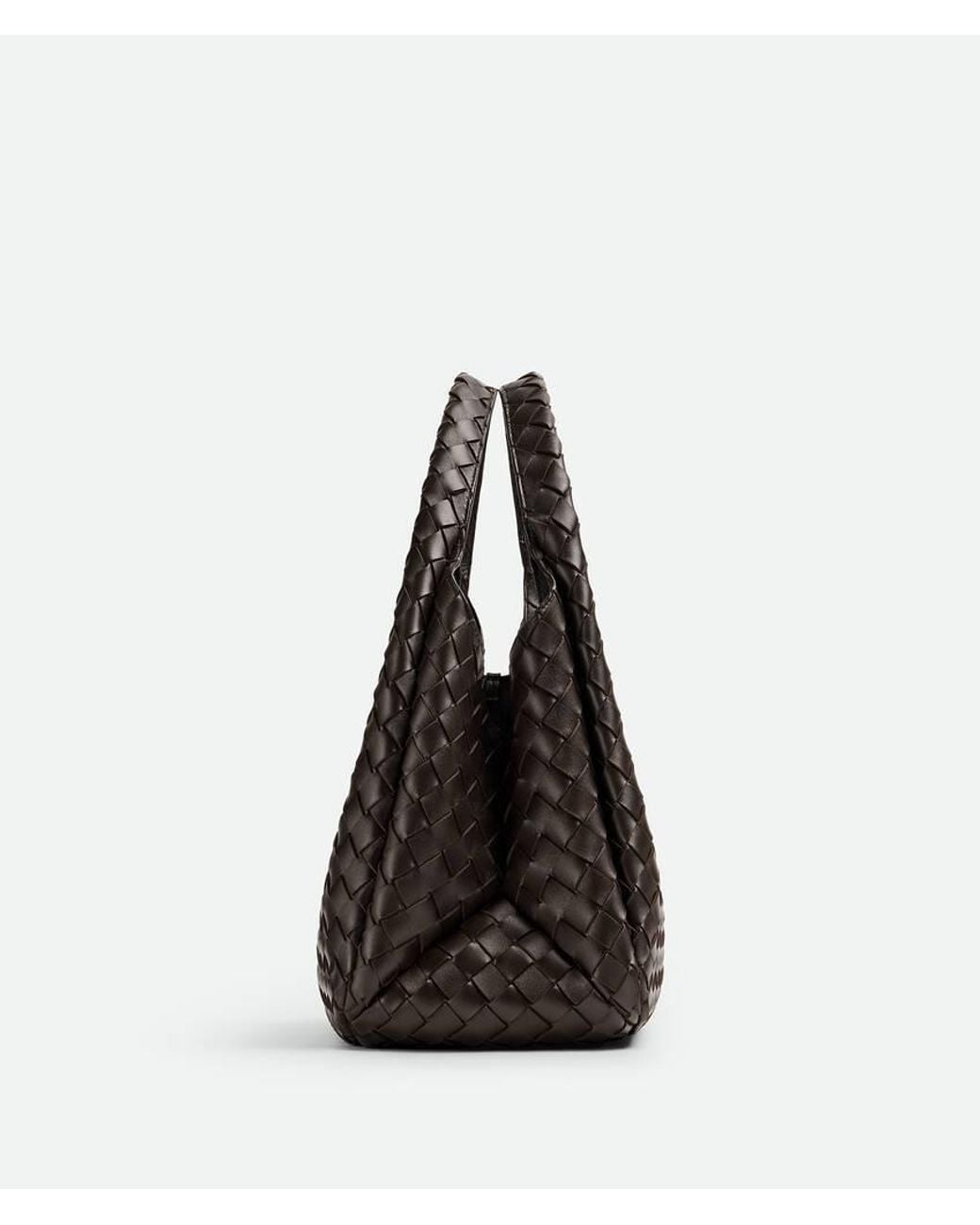 Bottega Veneta Black Campana Intrecciato Shoulder Bag