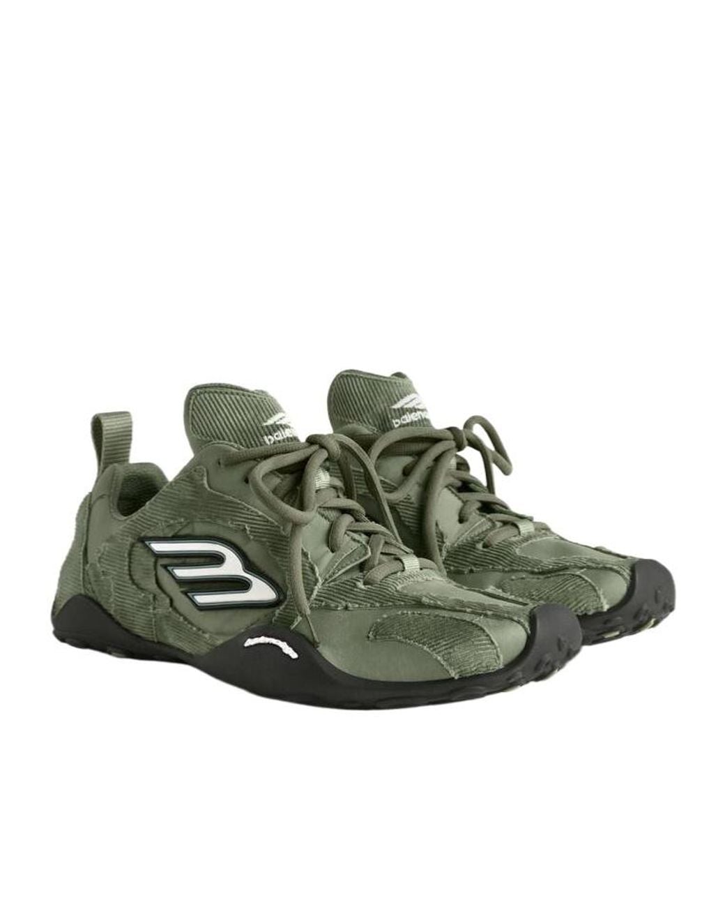 Balenciaga Green Ultra Sneakers Upper: Cotton Trainers for men