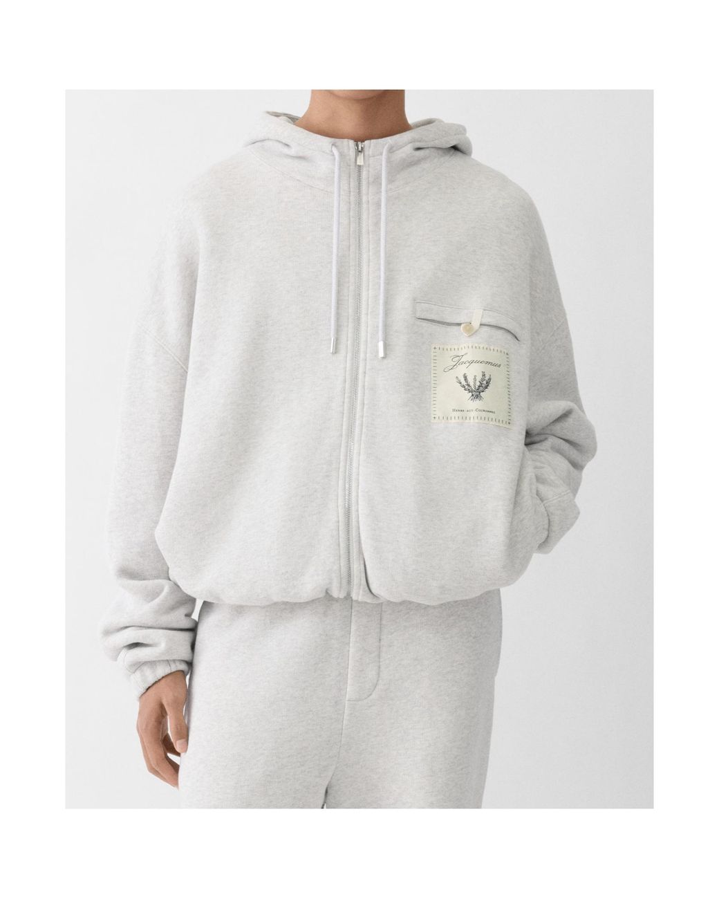 Jacquemus White The Torneo Zip-Up Hoodie for men