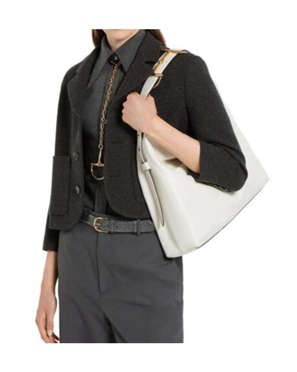 Gucci Natural Beatrix Large Tote Bag, Leather