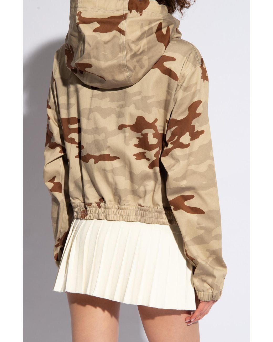 DSquared² Pink Camouflage-Printed Drawstring Hooded Jacket