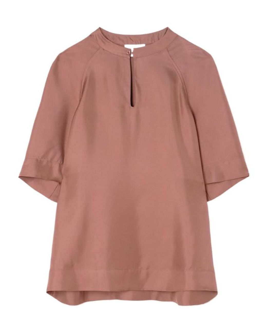 Loulou de Saison Pink Zeus Silk-Twill Blouse