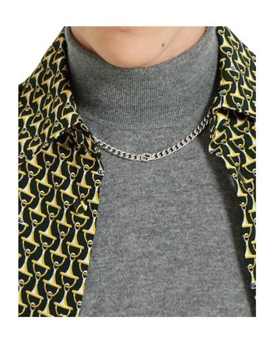 Gucci Metallic Interlokcing Necklace for men