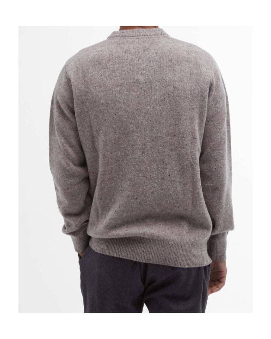 Barbour Gray Tainsbury Crew Neck Jumper for men