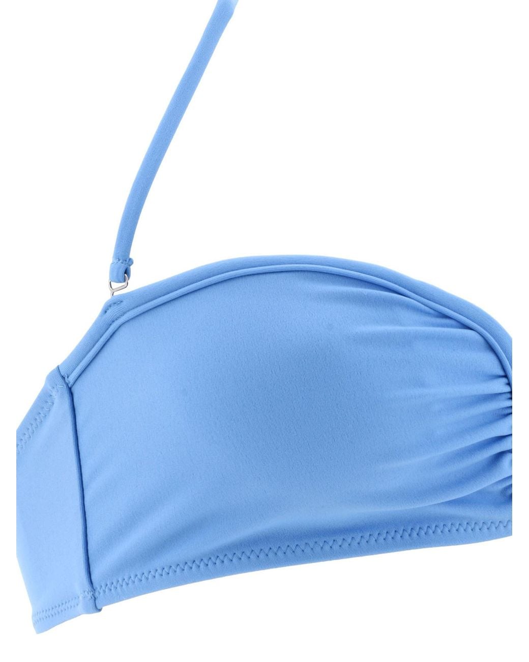 Nanushka Blue Manou Halterneck Bikini Top