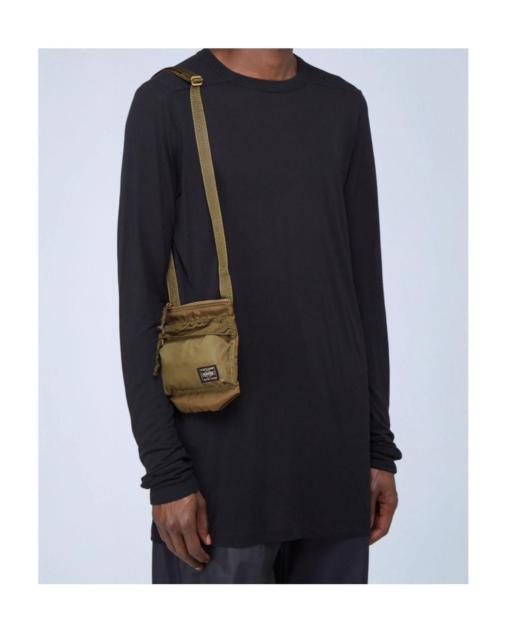Porter-Yoshida and Co Metallic Force Zipper Shoulder Bag for men