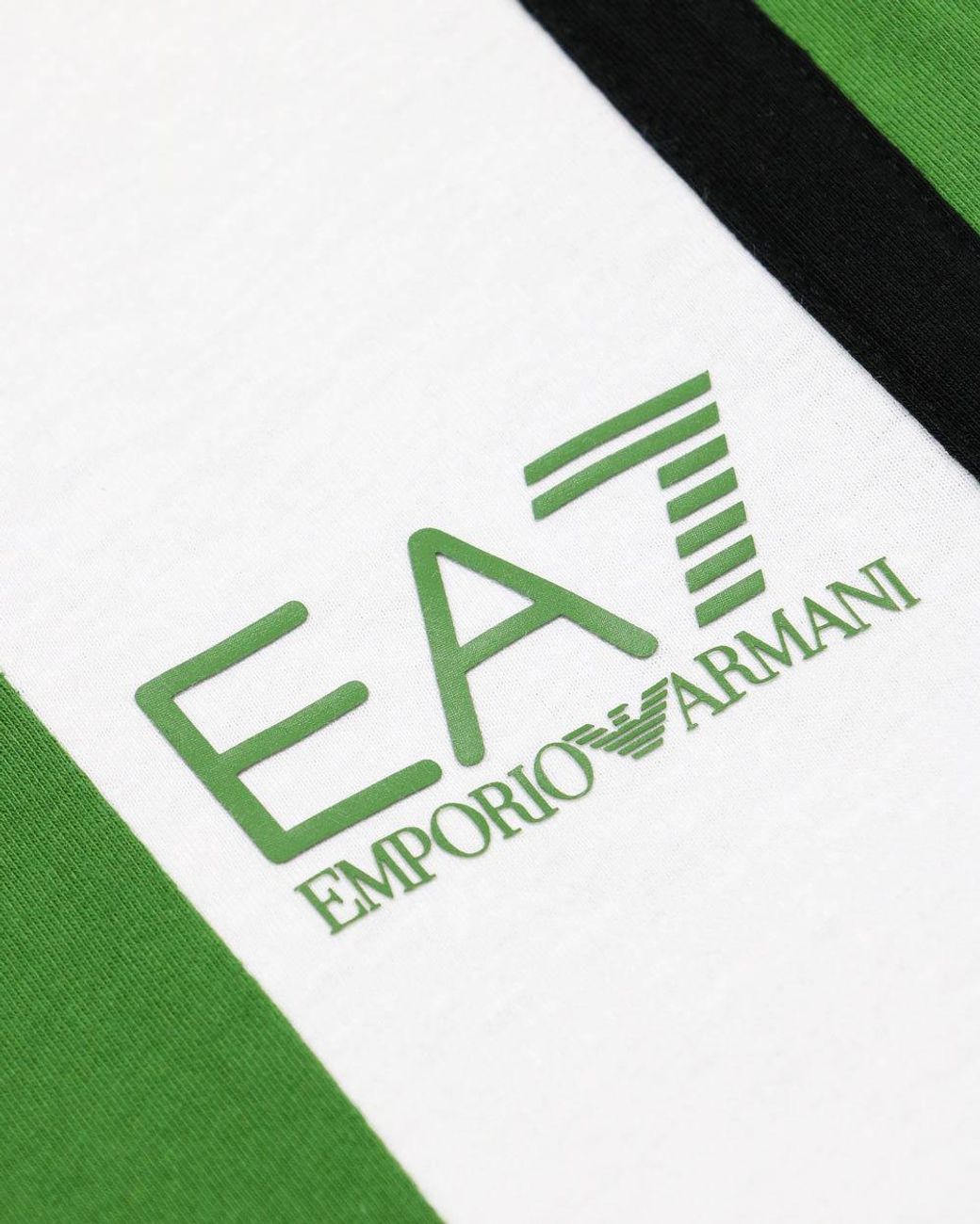 EA7 Green Logo Printed T-Shirt With Round Neck for men