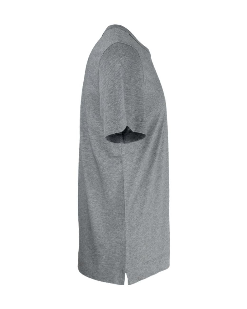 Zegna Gray Logo Embroidered Crewneck T-Shirt for men
