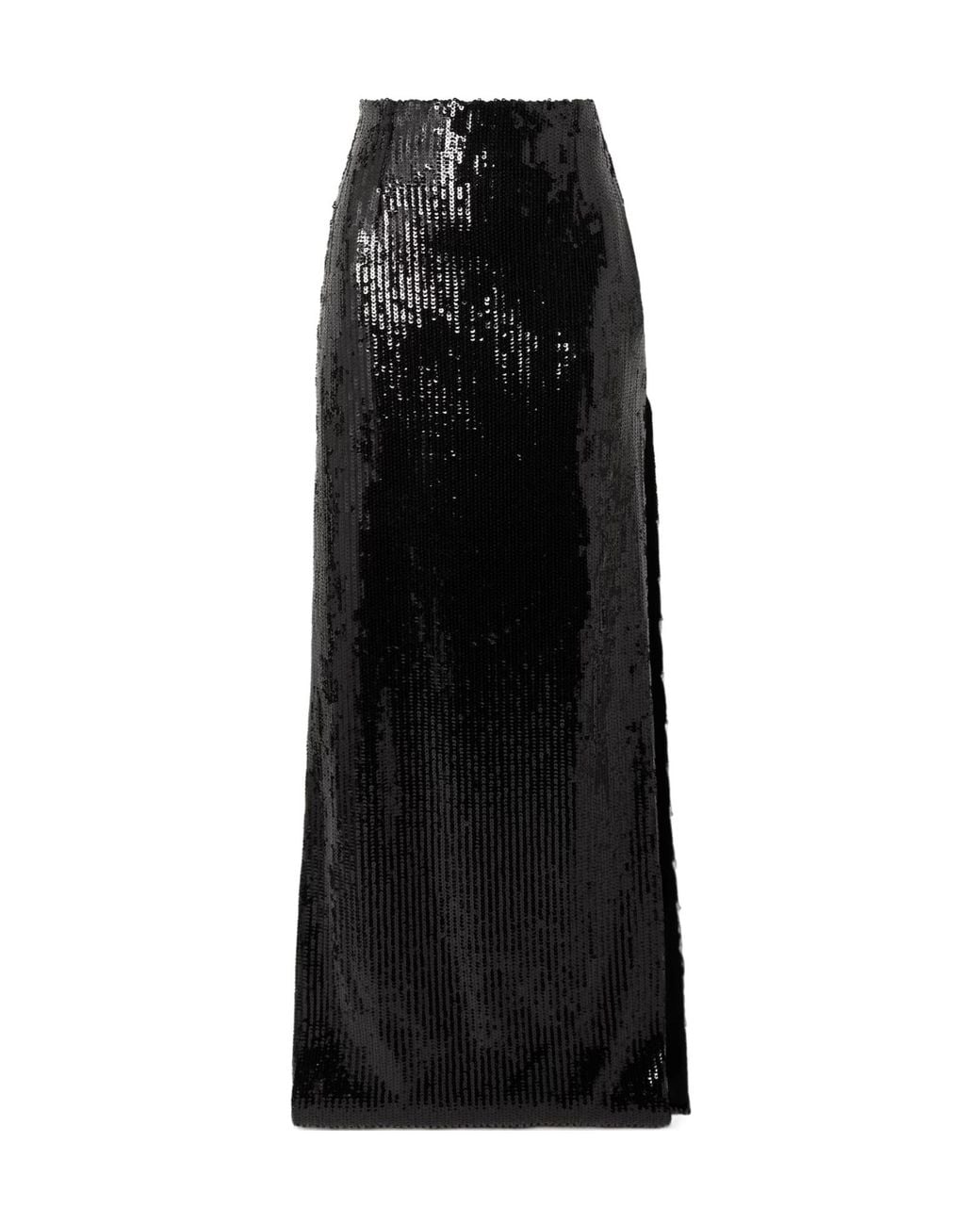 Galvan Black Sequin-Embellished Midi Skirt