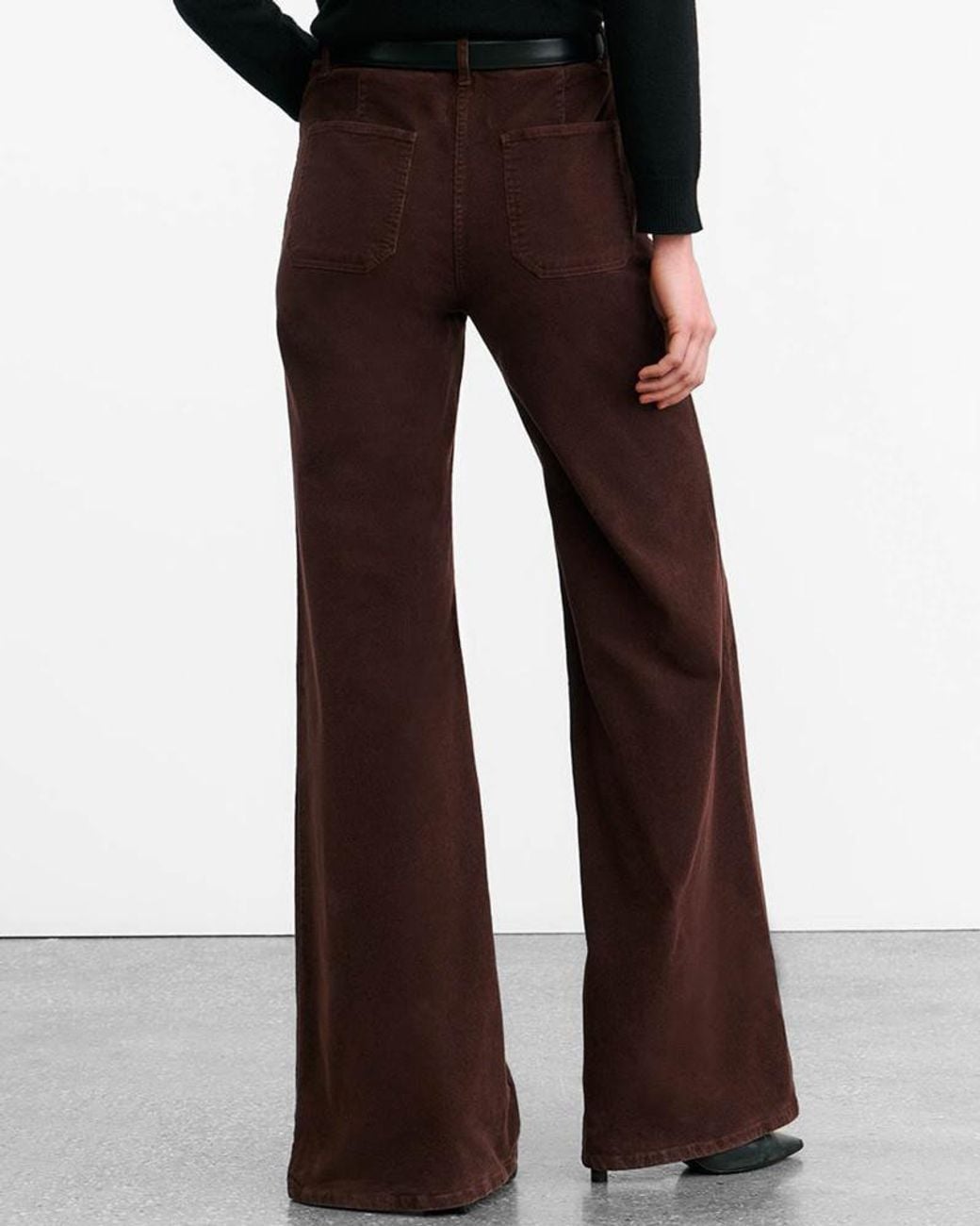 Nili Lotan Brown Florence Cotton-Blend Corduroy Flared Pants
