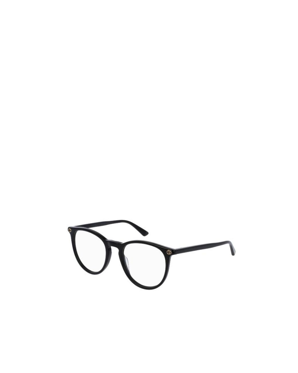 Gucci White Eyewear Round Frame Glasses for men
