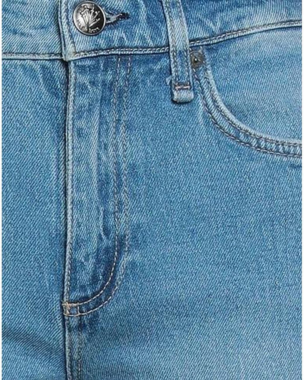 Rag & Bone Blue Light-Colored Denim Straight-Leg Pants