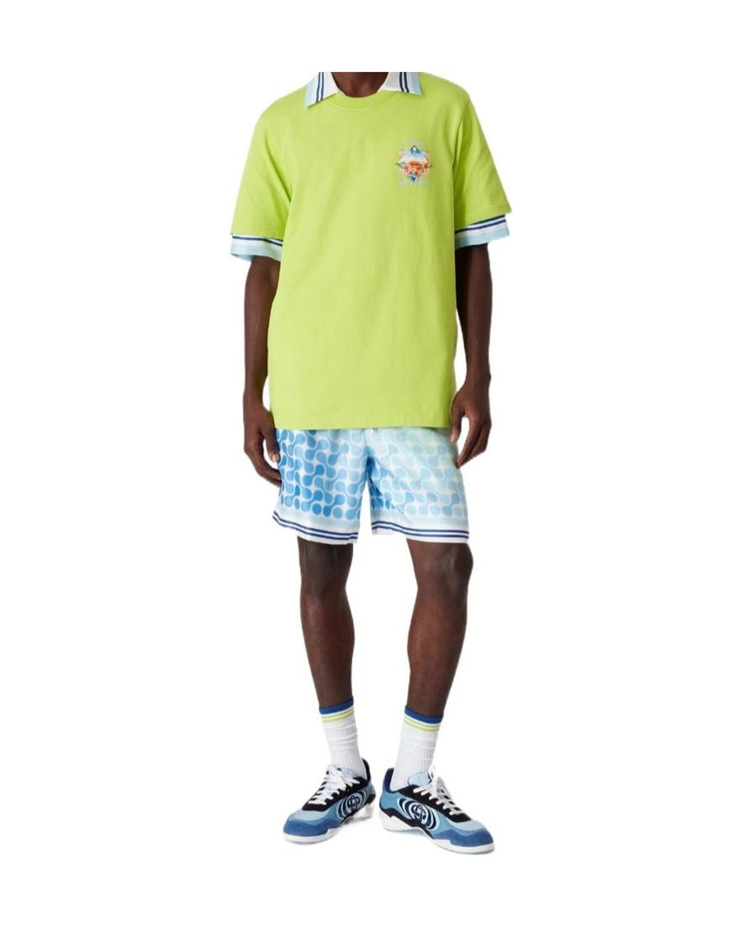 Casablanca Yellow Flower Court Crewneck T-Shirt for men
