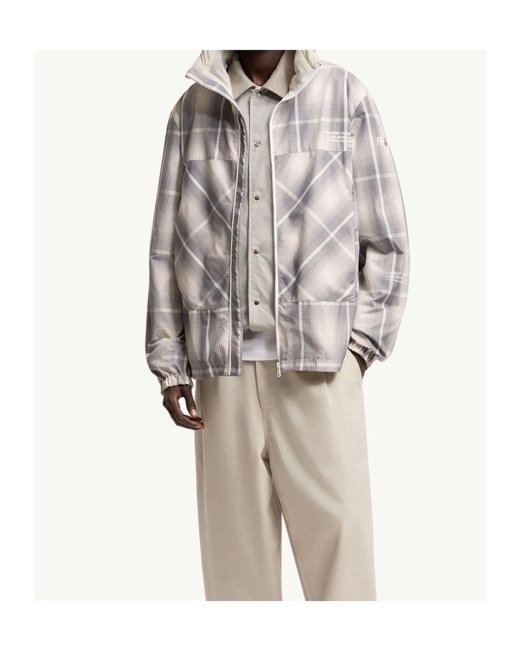 Moncler Gray X Fragment Jitsuyo Hooded Windbreaker for men