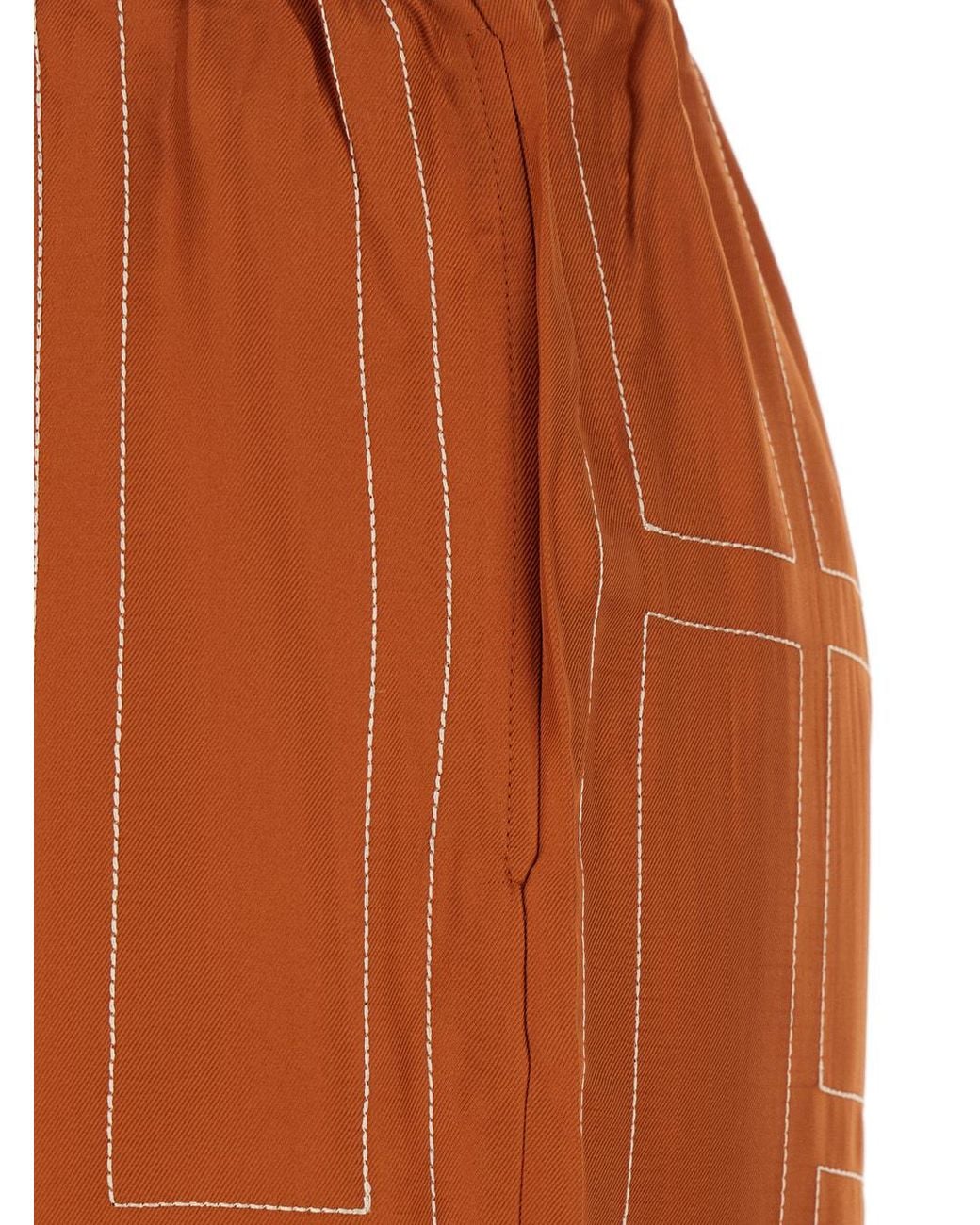Totême Brown Totême Monogram-Patterned Wide-Leg Trousers
