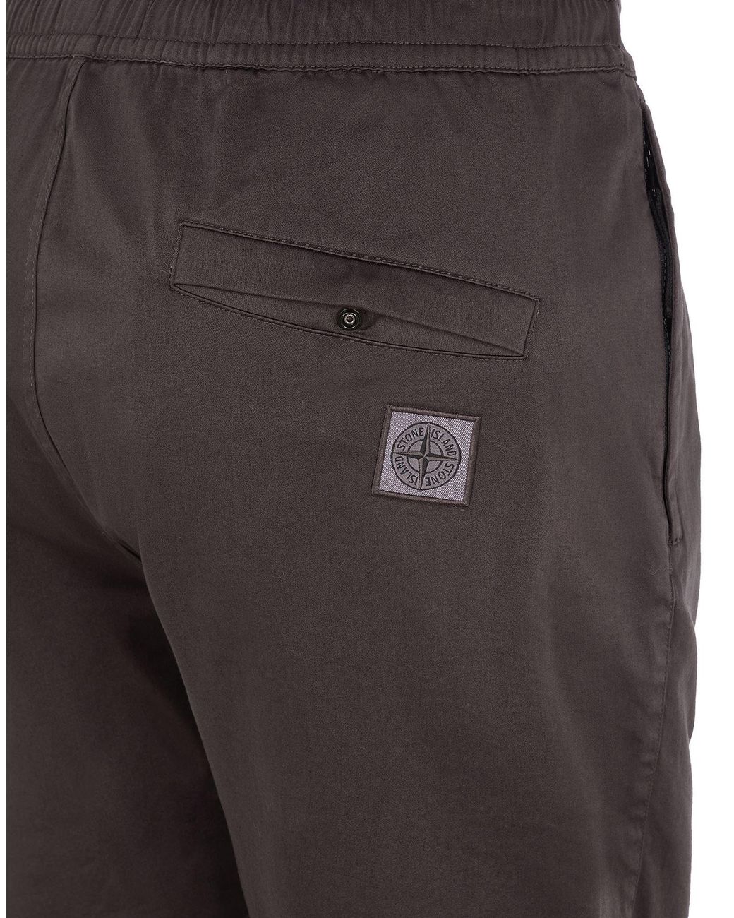 Stone Island Gray Elasticated Waist Casual Pants for men