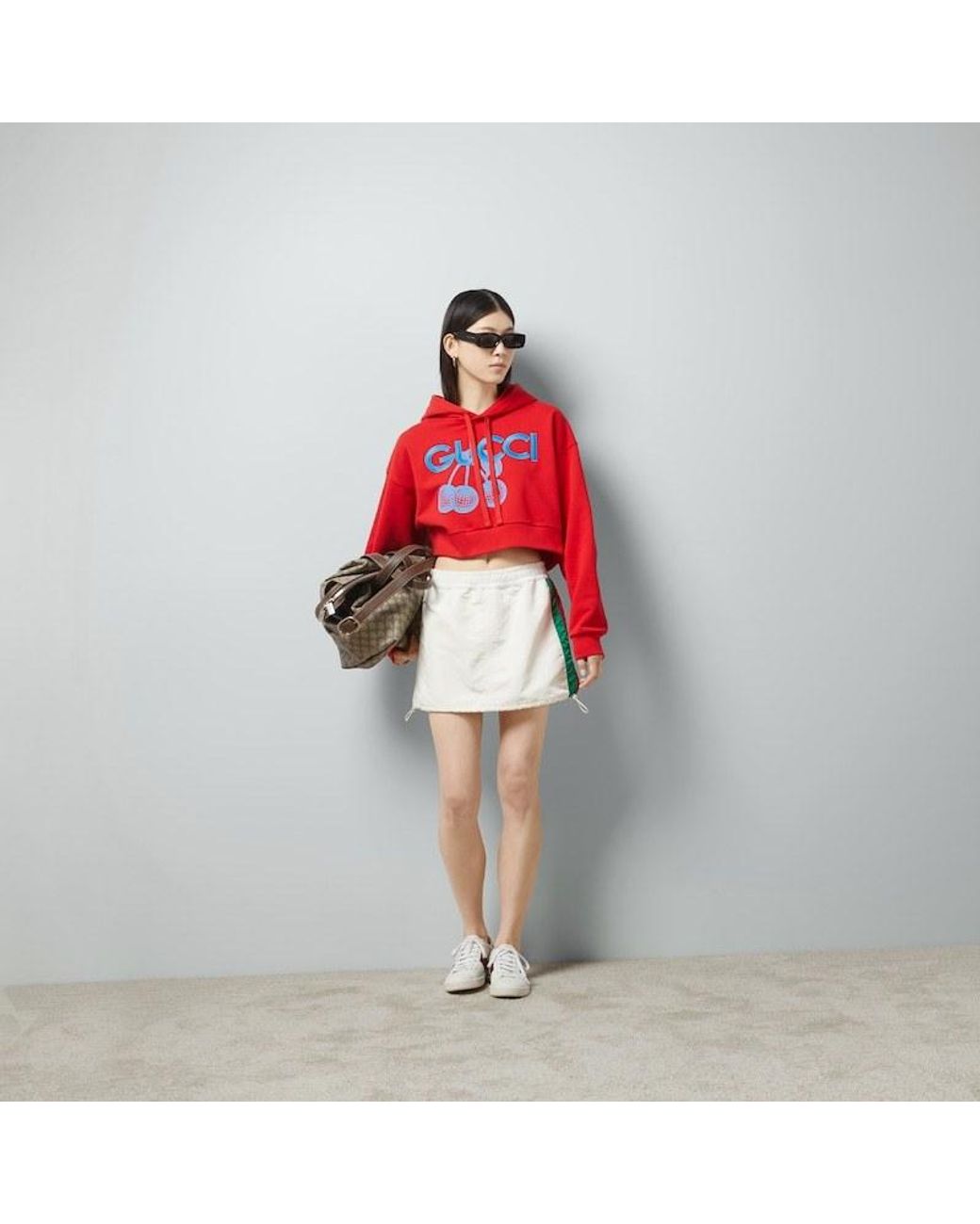 Gucci Logo-Embroidered Cotton Hoodie