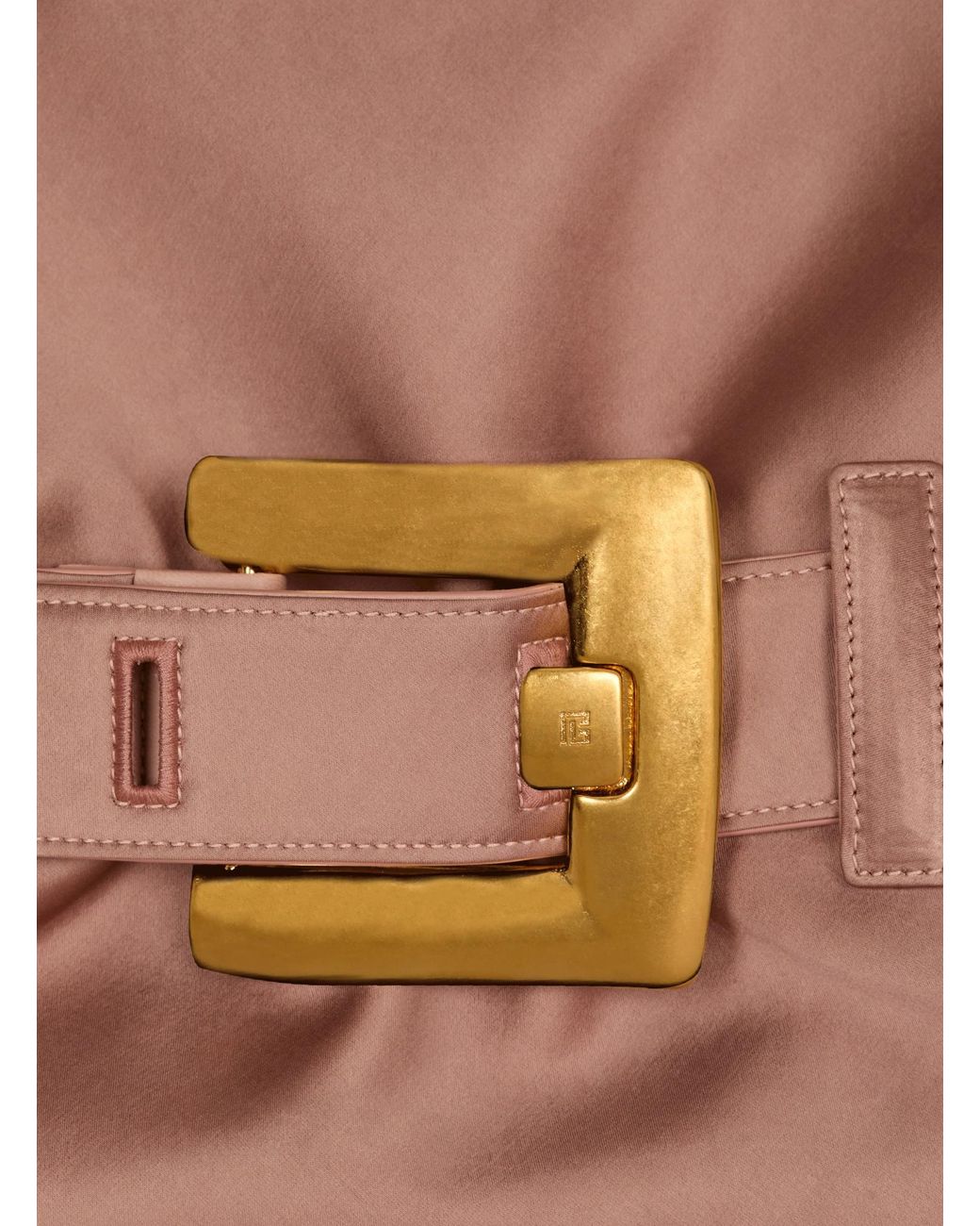 Balmain Pink Satin Anthem Medium Bag