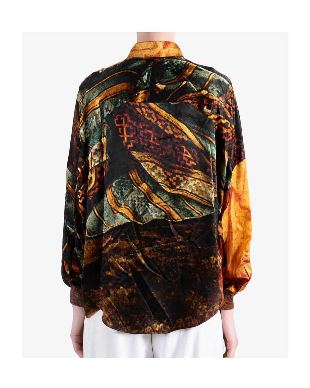 Dries Van Noten Orange Long-Sleeved Shirt