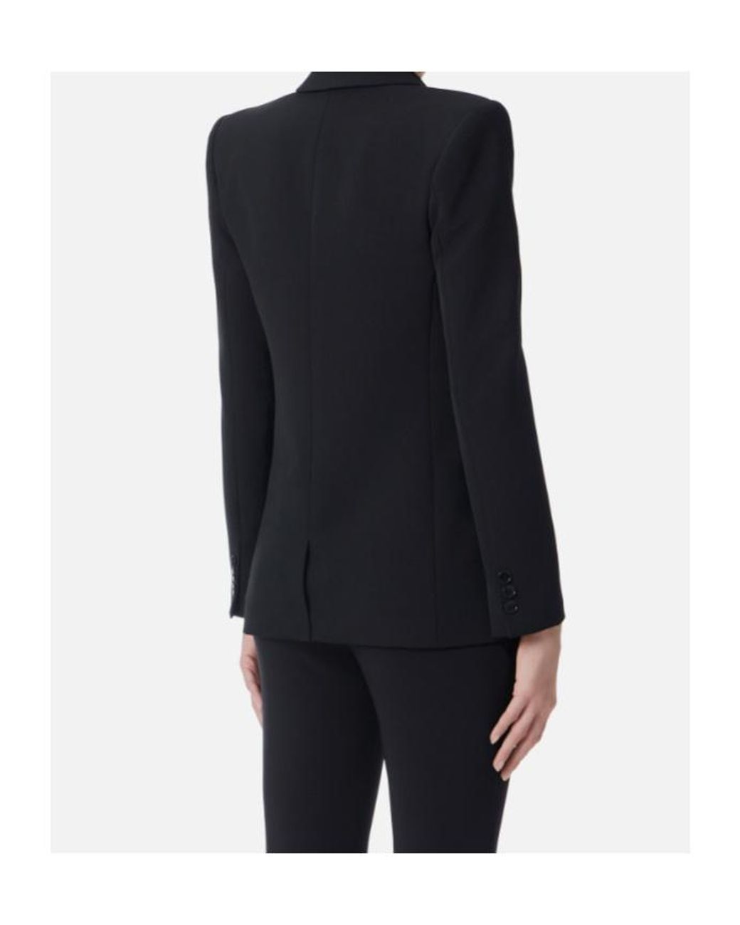 Elisabetta Franchi Black Double-Breasted Peak-Lapels Blazer