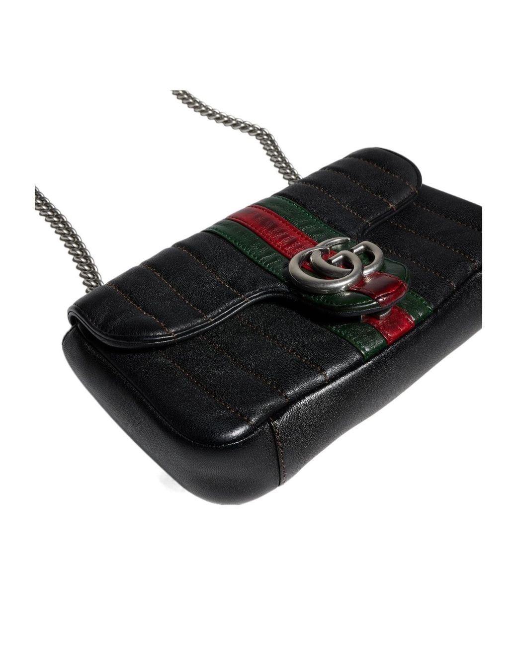 Gucci Black Jetset Gg Marmont Small Shoulder Bag