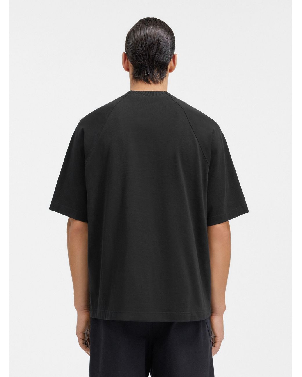 Jacquemus Black Typo Crewneck T-Shirt for men