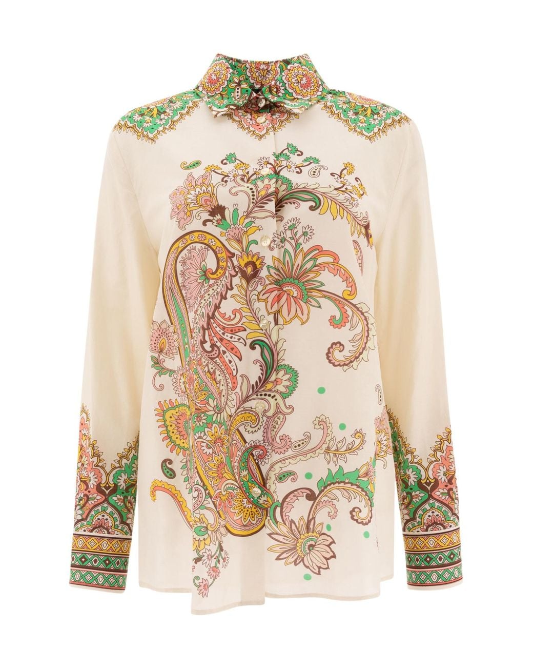Etro White Pattern-Printed Shirt