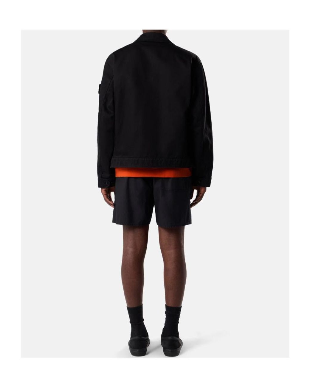 Stone Island Blue Logo Patch Elasticated Waistband Shorts for men