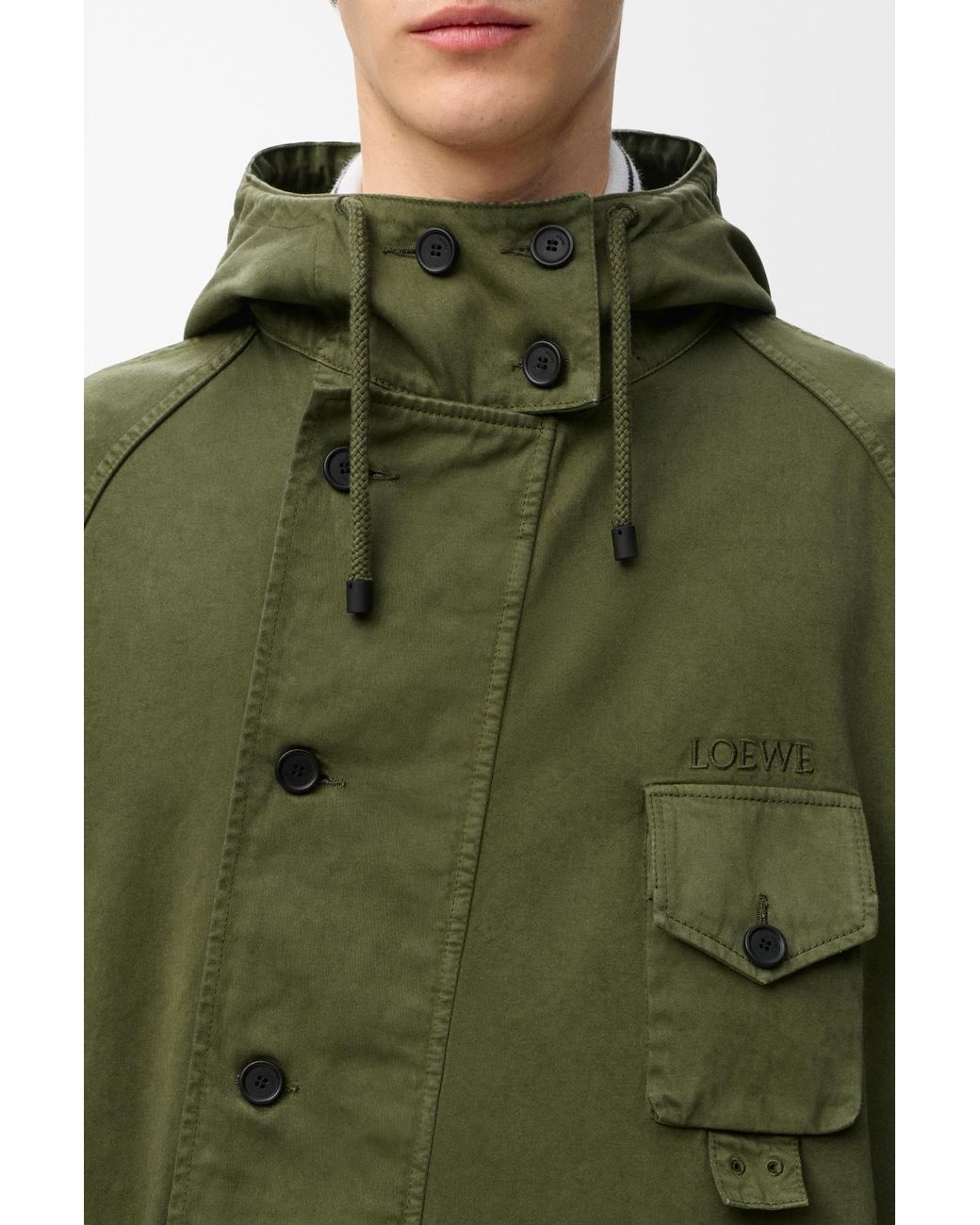 Loewe Green Short Parka for men
