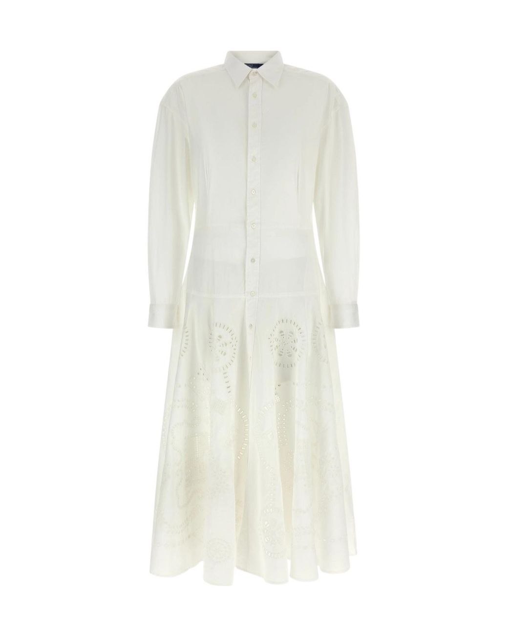 Polo Ralph Lauren White Broderie Shirt Dress