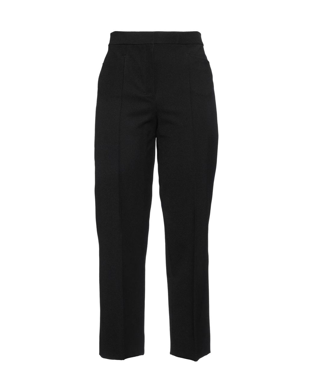 Max Mara Black Solid-Color Straight-Leg Pants