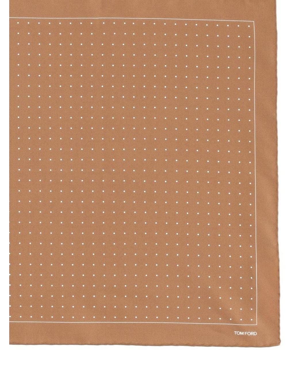 Tom Ford Natural Polka Dot Pocket Square Scarf for men